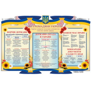 Мы граждане Украины стенд патриотического воспитания -  
                                            Методические стенды для школы  
                                            Стенды для НУШ  
